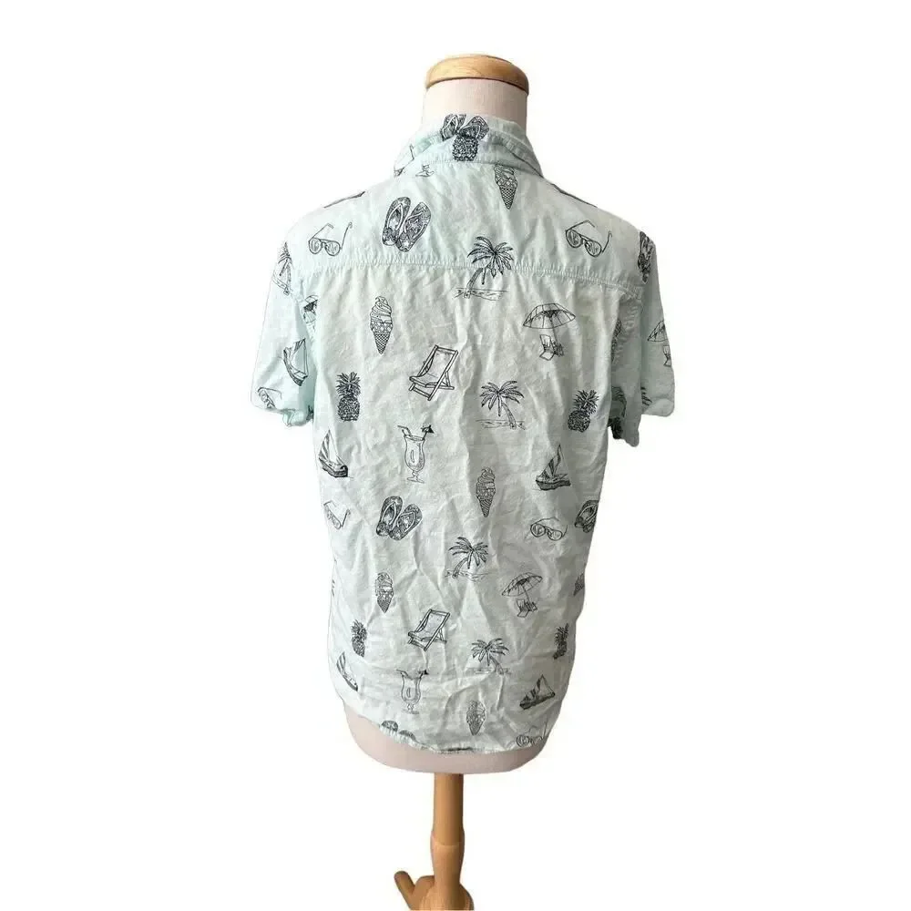 Free planet short sleeve button up - Picture 2 of 8